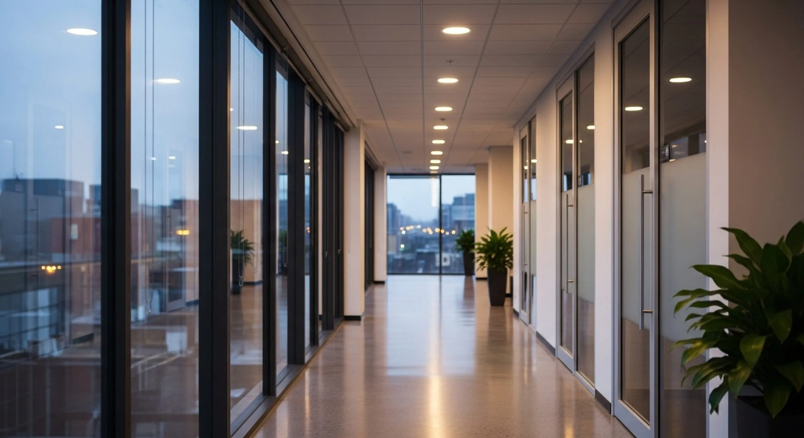 empty office hallway, representing unoccupied commercial property insurance