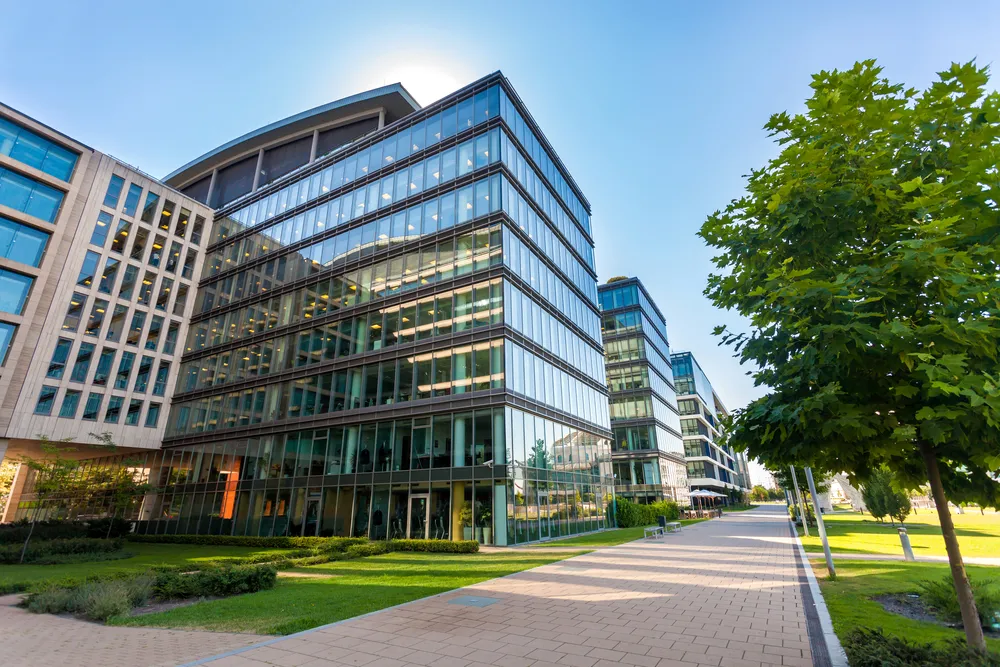commercial property with lots of windows